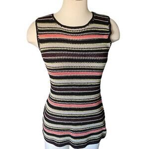 Rachel Rachel Roy  Multicolor crochet or macrame / knit Sleeveless top  Small